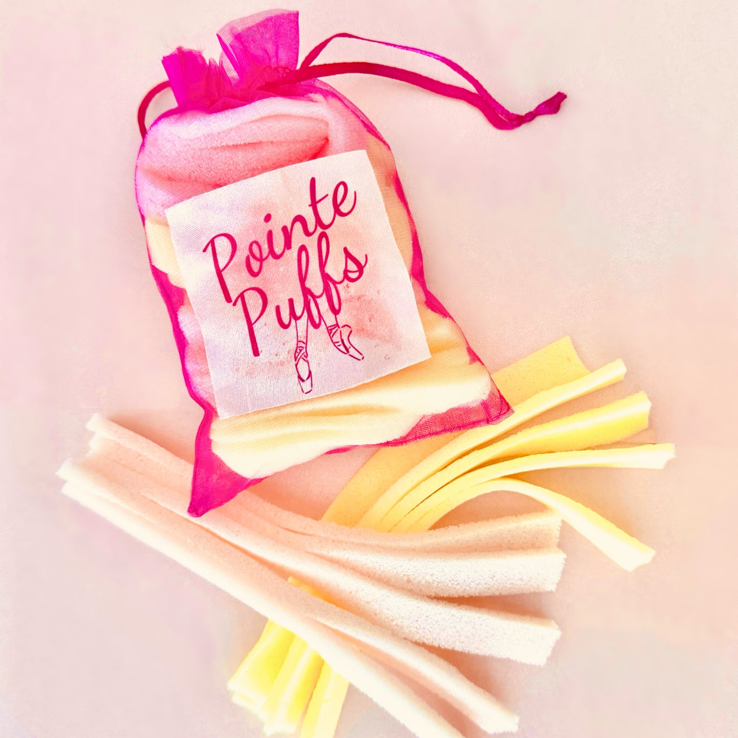 Envolturas para dedos del pie Pointe Puffs Noodles - paquete de 20